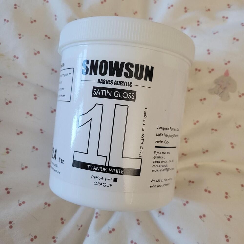 42 fl oz tub of white acrylic paint for painting and crafts